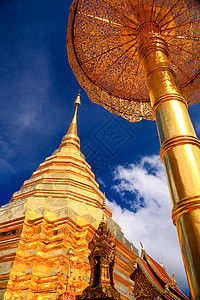 泰国佛教寺庙佛塔旅行异国热带纪念碑地标宗教土井和尚游客图片