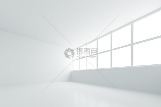 空空白室白色窗户大厅装饰反射办公室阳光插图建筑建筑学图片