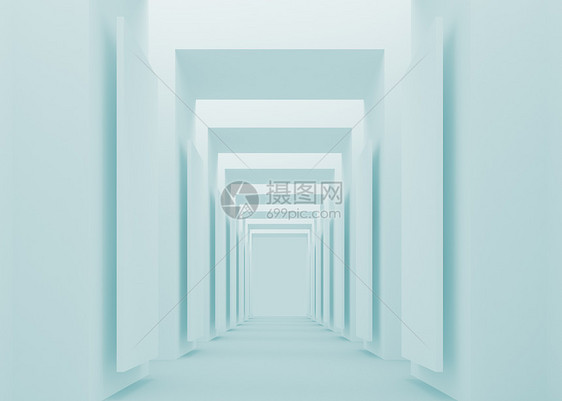 列大厅房子大堂车站途径隧道财产反射蓝色入口插图图片