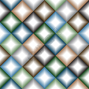 几何无缝模式光学正方形马赛克几何插图墙纸图片