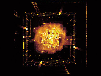 处理器的王国插图框架正方形技术电脑橙子信号电路星云代码图片