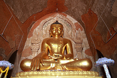 缅甸 Htilominlo寺神社精神金子座位雕像寺庙佛塔宗教图片