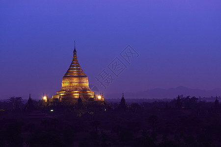 缅甸巴甘塔塔神社原住民金子文化建筑学旅行宗教佛塔宝塔寺庙图片