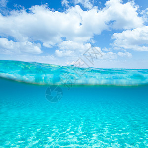 Beliaric群岛 松绿海在水外宏观海浪天空液体天堂热带地平线水线地标蓝色图片