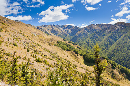 新西兰南阿尔卑斯山的高山风光图片