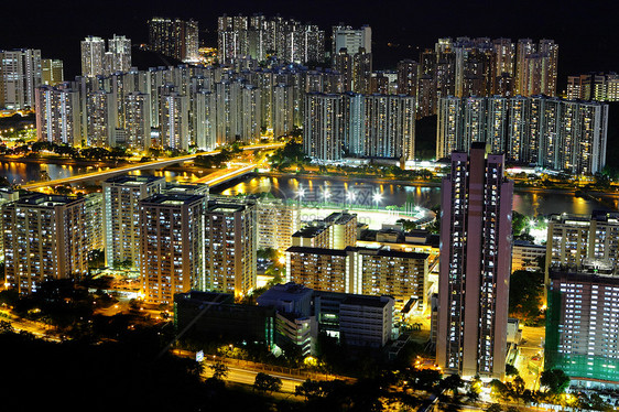 晚上在市中心的香港玻璃旅行港口顶峰假期经济码头城市景观天际图片