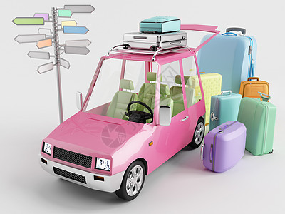 汽车旅行树干多样性印象指标加载行李旅游世界假期温泉图片