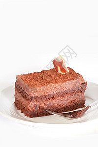 巧克力蛋糕白色工作室食物棕色甜点奶油巧克力盘子糕点图片