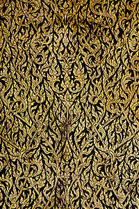 传统泰国风格的绘画艺术文化墙纸装饰金属漩涡建筑学旅行金子寺庙建筑图片