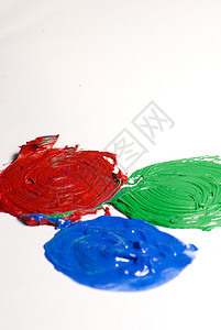 RGB 英镑红色绘画绿色画笔刷子蓝色背景图片