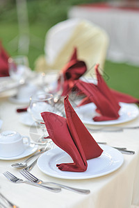婚礼招待会餐厅陶器庆典用餐自助餐接待桌子派对环境桌布图片