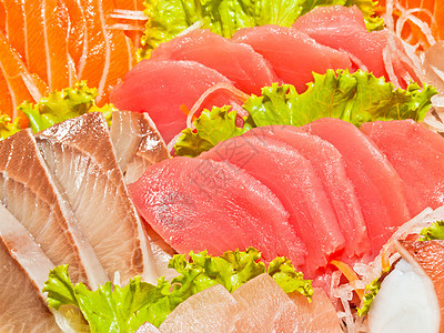 生鱼鱼片美味文化柠檬沙拉寿司食物橙子鱼子圆度图片