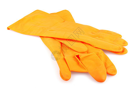 橙色手套塑料清洁工海绵女佣琐事橡皮清洁化学品卫生消毒图片