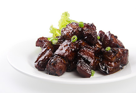 猪肉 中国菜红色餐厅食物腹部烹饪美食馒头酱油皮肤盘子图片