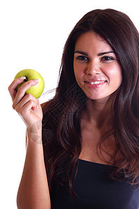 吃苹果金发食物女孩饮食牙齿皮肤喜悦卫生水果微笑图片