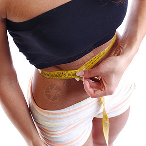 完美的妇女重量营养健身房橘皮身体腰部调子腹部组织胸部图片