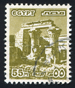 Edfu寺庙的废墟图片