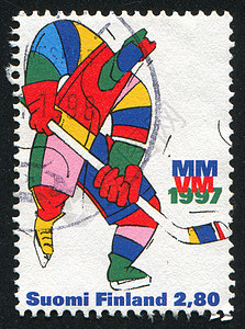 冰球历史性运动员邮票数字邮件海豹头盔曲棍球竞技场信封图片