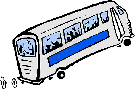 公车教练蓝色公共汽车摩托巴士市政城市车辆图片