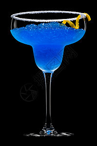 钴玛格丽塔立方体边缘果汁食物蓝色橙子酒精茶点反射水果图片