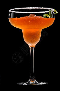 橙桃玛格丽塔食物橙子反射酒精边缘果汁水果立方体图片