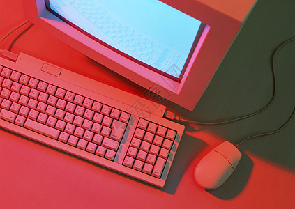 苹果 Macintosh 计算机电脑复兴钥匙电脑显示器沟通鼠标人体键盘褐色复古图片