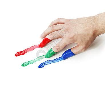 RGB 英镑红色指甲油油漆蓝色手指绿色图片
