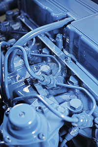 柴油蓝色引擎金属海洋发动机柴油机图片
