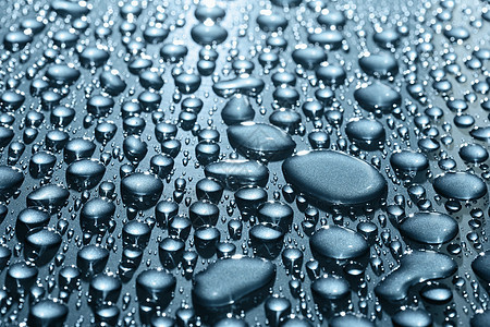 滴滴子珍珠蓝色雨滴液体金属水滴图片