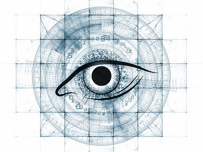 技术眼插图鸢尾花瞳孔圆圈作品眼睛圆形中心手表白色图片