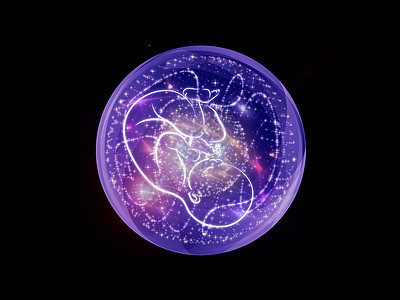 胎儿梦想子宫插图紫色作品生长胎位婴儿星云星星胚胎图片