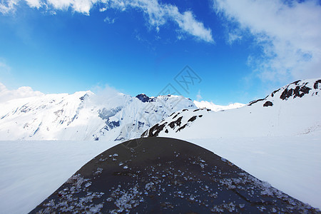 山上雪花山脉顶峰旅游冻结旅行冰川远足蓝色风景滑雪图片