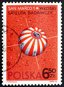 波兰1966 San Marco 1号邮戳 意大利卫星图片