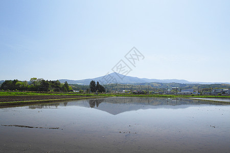 Mt himekami山和牧区景观背景图片