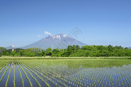 伊瓦特山和牧区景观国家农场田园村庄蓝天绿色蓝色场地天空图片