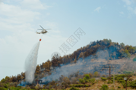 消防员转子安全灭火飞行森林水平消防队员飞机情况行动图片