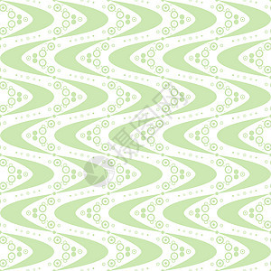 无缝无缝波浪模式绘画白色海浪创造力漩涡装饰卷曲插图绿色风格图片