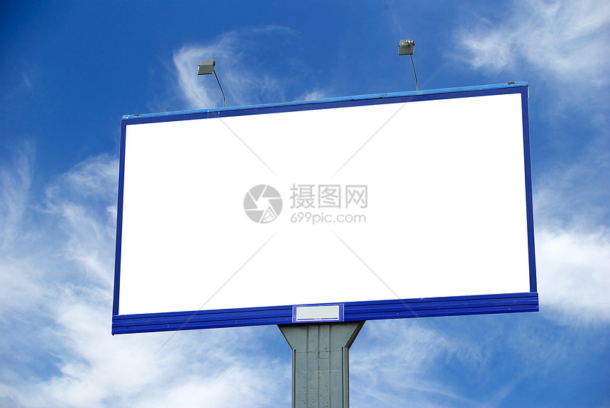 广告牌路标空白公告公司展示海报横幅帆布商业木板图片
