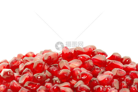 石榴水果白色宏观红色食物图片