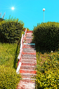 通往太阳的楼梯地区脚步颜色禅意石头公园愿望岩石田园单行道图片