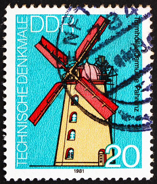 GDR 1981 Windmille 德国帕伦兹图片