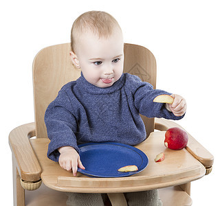 以高椅子吃饭的幼儿食物餐具高脚椅饮食勺子营养品木头儿童婴儿木材图片