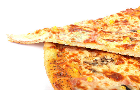 比萨垃圾美食面团火腿用餐香肠脆皮食物餐厅午餐图片