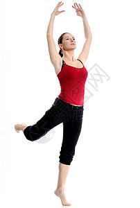 参加运动锻炼运动的女运动员体操飞跃乐趣训练身体女士姿势自由成人运动装图片