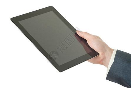 电脑平板电脑药片监视器手指触摸屏商务展示通讯器技术白色人士图片