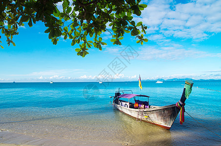 渔船假期娱乐珊瑚支撑海岸旅游热带海滩地平线旅行图片