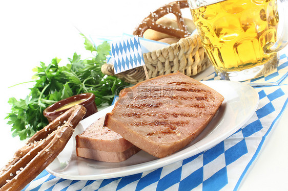 牛肉和猪肉面包香肠美味肉末零食香菜食物小麦包子早餐肉饼图片