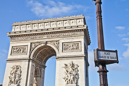 巴黎  凯旋门历史冠军游客纪念碑城市纪念馆天空胜利蓝色文化图片