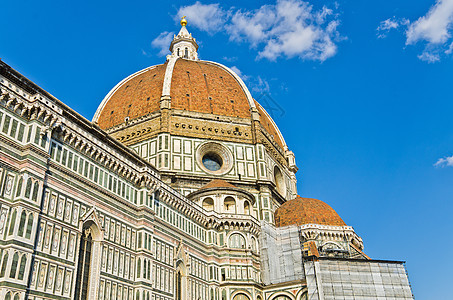 意大利佛罗伦萨圆顶建筑学钟楼文化蓝色旅行历史性城市建筑历史图片