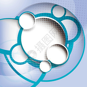 底底蓝颜色戒指圆圈插图空白艺术气泡商业网络互联网标签图片